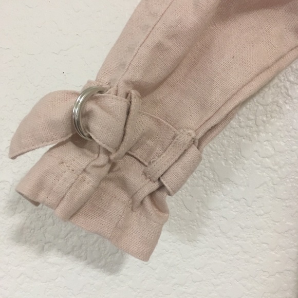 Zara Pink Blush Linen Blend Coat - Picture 7 of 11